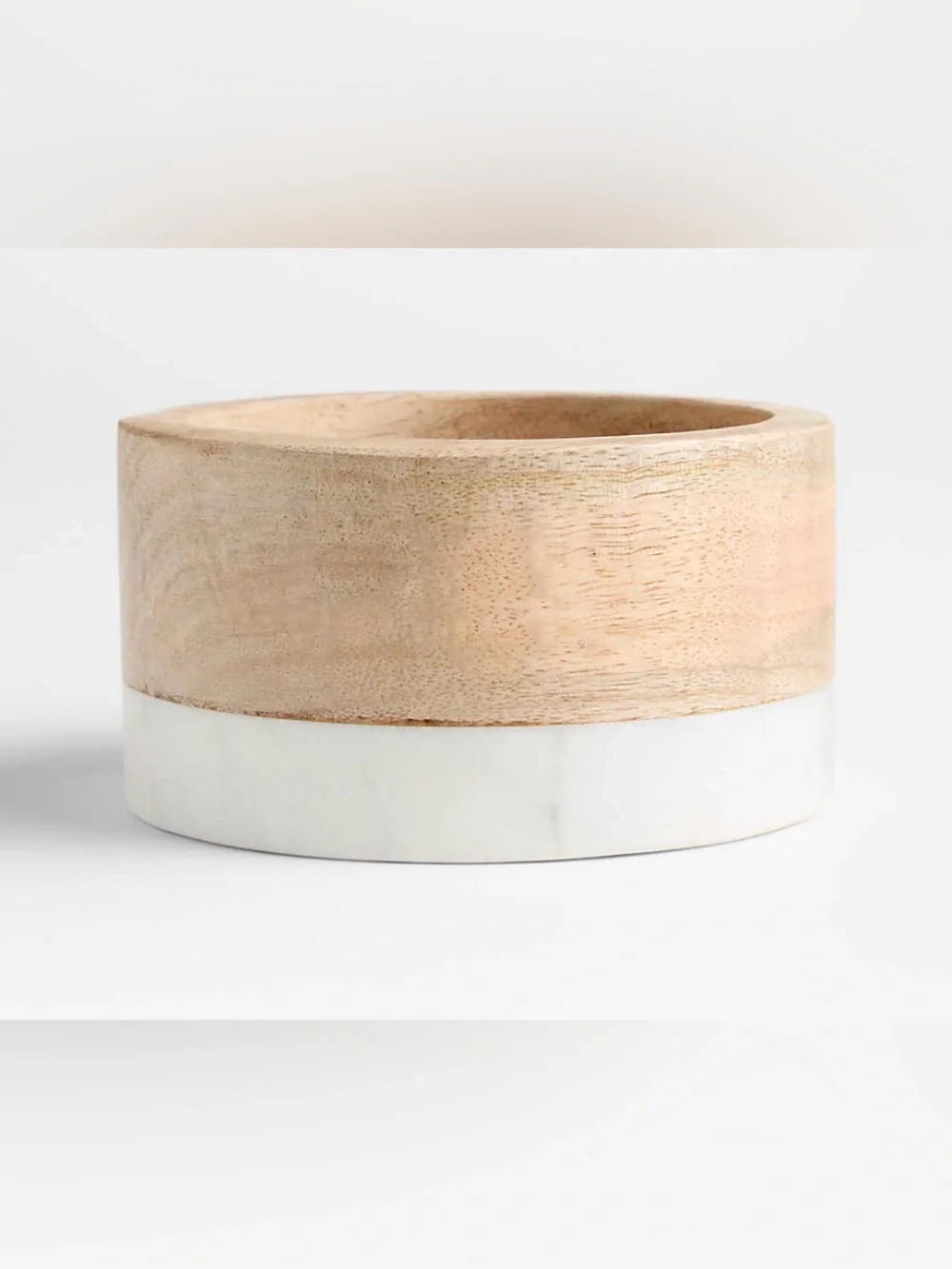 NWT CRATE & BARREL Wood and Marble 🍷 Coaster Non-Personalized (1)